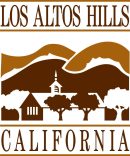 Los Altos Hills California official logo with stylized buildings and trees.